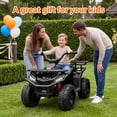 thumbnail image 4 of Funcid 24V Kids ATV, Ride on Toys for Toddlers with 2 Speeds, 4 Wheeler Electric Car, Ride on Car with Storage Spaces, Spring Suspension, Bluetooth Music, LED Lights, Black, 4 of 8