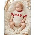 thumbnail image 4 of BemeyourBBs Newborn Baby Boy Girl Crayfish Outfit Infant Baby Summer Clothes Waffled Bubble Romper Lobster Embroidery Short Sleeve Crew Neck Bodysuit Jumpsuit, 4 of 9