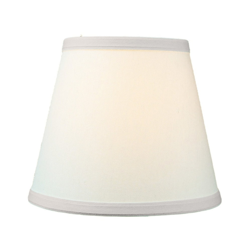 5x8x7 Empire Linen Edison Clip-On Lamp Shade Light Oatmeal Linen Fabric