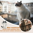 thumbnail image 4 of WOVTE Cat Balcony Rail Net Anti-Fall Netting for Pets Mesh Fence, Steel Wire Reinforced Cat Net for Balcony, Windows, Stair and Patio, Black Nylon, 10 x 26ft, 4 of 5