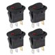 thumbnail image 5 of Interruptor Inteligente Interruptor 12 V balancín iluminado impermeable DC 20 A para barco coche rojo 4 piezas Likrtyny  Para estrenar, 5 of 5