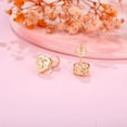 thumbnail image 6 of Turandoss 14K Gold Plated Initial Heart Stud Earrings for Teens Little Girls Age 4-16 Daughter Kids Hypoallergenic Jewelry Birthday Gifts for Women, 6 of 9