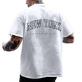 thumbnail image 1 of BOBOGOJP T-Shirts d'Entraînement pour Hommes Manches Courtes Col en V Tunique Basique Confortable (Blanc,m), 1 of 5
