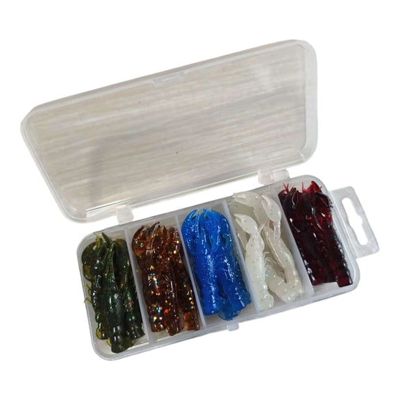 25PCS Soft Crawfish Lures Artificial Fishing Lures Swimbait for Fishing