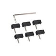 thumbnail image 1 of Electric Bass Guitar Headless String Nut Set Lock Nut Electric with Wrench Screw Parts Black, 1 of 8