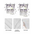 thumbnail image 5 of Purple Flowers Swag Kitchen Curtains Sets for Windows 24 Inch Length, Spring Floral Elegant Pastoral Watercolor Short Window Curtain Panels Swags Valances and Tiers 3 Piece Set for Cafe/Dining Room, 5 of 5