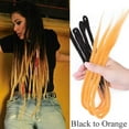 thumbnail image 3 of Benehair Dreadlock Extensions Full Head Pack Synthetic Dreads Faux Locs Crochet Hair Reggae Hair Locs Extensions 24inch Black to Orange, 3 of 10