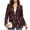 Candy Cane and Star, variant on Cow-patterned Blazers, Outerwear Jacket Button Front Ladies Suit Jacket One Button One Button Closure Lady Blazer for Office Work, Size XX-Large