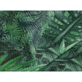 thumbnail image 4 of Ambesonne Leaf Quilted Bedspread Set 3 Pcs, Watercolored Forest Leaves, Queen Size, Forest Green Dark Green, 4 of 5