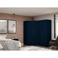 thumbnail image 2 of Manhattan Comfort Mulberry 2-Piece Wood Sectional Corner Wardrobe Closet in Blue, 2 of 10