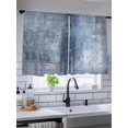 thumbnail image 5 of Sheer Curtains 54 Inch Length 2 Panels Set for Kitchen, Blue Semi Sheer Curtains for Windows, Retro Oil Painting Modern Abstract Art Aesthetics Voile Window Treatments Rod Pocket Curtain, 5 of 7