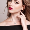 thumbnail image 4 of sterling silver contour pendant necklace, girl's jewelry 18 necklace, fashionable accessory necklace, can be the gift for girls., 4 of 5
