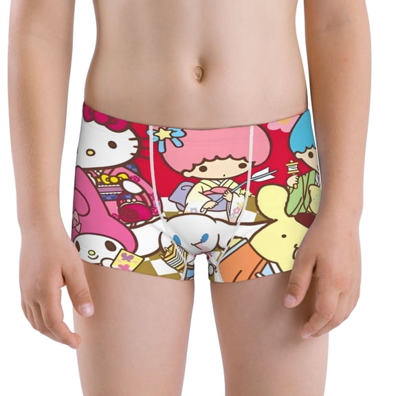 Gokiu Sanrio Boys' and Toddler Underwear Comfort Flex Waistband Boxer Briefs