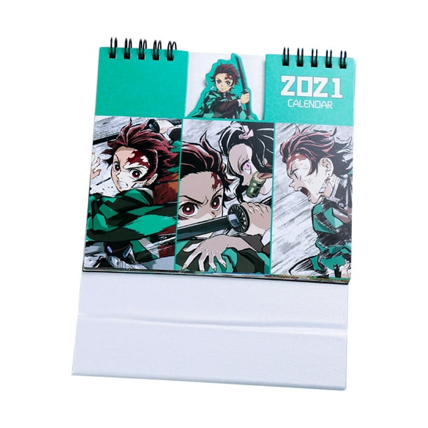 Autcarible 21 Kimetsu No Yaiba Double Sided Printed Calendar Desktop Notepad Memo Gifts Walmart Com Walmart Com