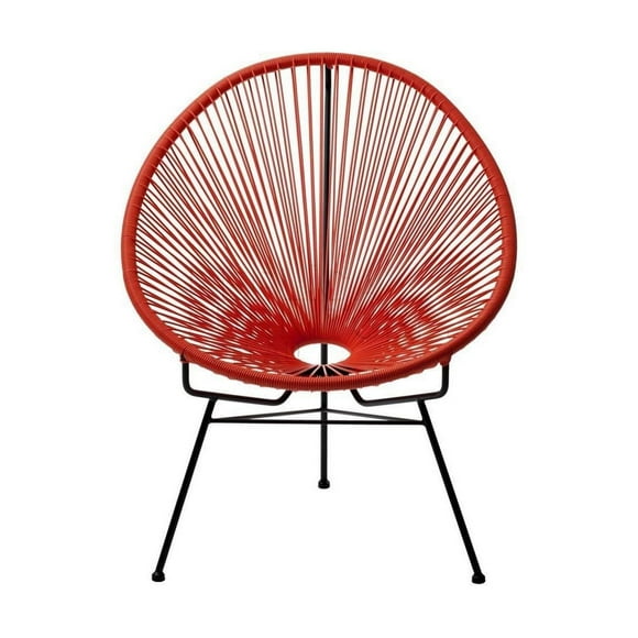 Plata Import Acapulco Chair in Red, Wire Lounge Chair, Plastic Lounge Chair, Beach Lounge Chair, Indoor-Outdoor Lounge Chair, Patio Lounge Chair, Oval Lounge Chair