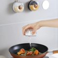 thumbnail image 2 of Stainless Steel Wall-mounted Magnetic Spice Jar Set with Sealed Barbecue Storage Box and Powder Box (White), 2 of 4