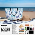 thumbnail image 5 of Wukai Rabbit2 Print Zipper Bag,large Beach Tote Bag,Waterproof Sandproof Bag,Grocery and Picnic Tote Travel Bag, 5 of 5