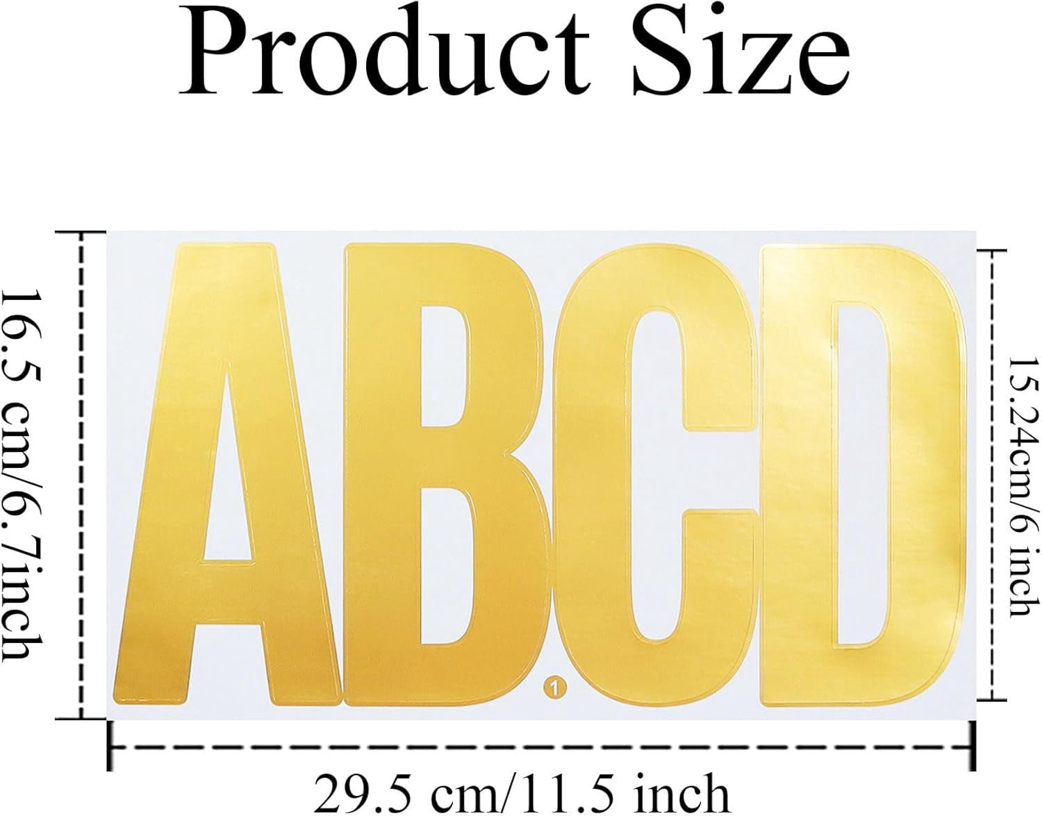 21 Sheets 6 Inch Golden Letter Stickers, Self Adhesive Vinyl Capital Alphabet Punctuation Stickers for Mailbox, Crafts, Notice Boards - Gold