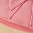 thumbnail image 5 of CAICJ98 Toddler Girl Outfits Fall Spring Dress Clothes Knit Ribbed Flower Sweatshirt Tops+Bow Fashion Skirts+Beret 3Pcs Set (Pink,18-24 Months), 5 of 7