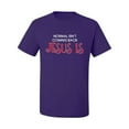thumbnail image 3 of Normal Isnâ€™t Coming Back Jesus Is Inspirational/Christian Men's Graphic T-Shirt, Purple, 3X-Large, 3 of 5