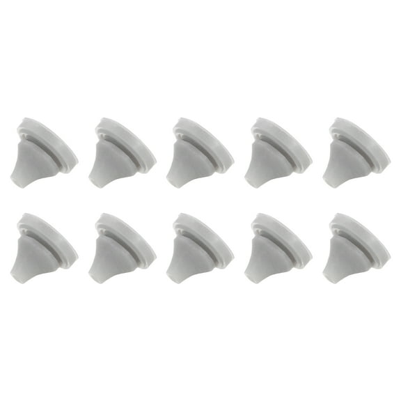 10pcs Shower Head Replacement Nozzles, Silicone Nozzle Sprinkler Spout Round Nib Fit 5mm Hole, Light Grey