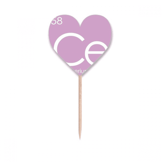Chestry Elements Period Table Lanthanide Cerium Ce Toothpick Flags Heart Lable Cupcake Picks