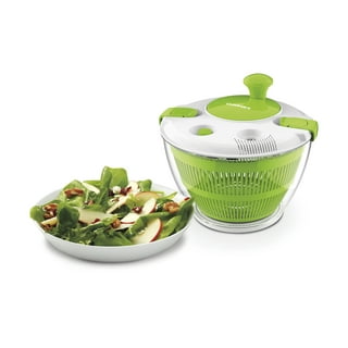 Mainstays 4qt Salad Spinner Vegetable Dryer, Green Glaze Colour,  Weight:1.17lb