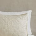 thumbnail image 4 of 510 Design Full/Queen Size 3-Piece Quilt Set, Reversible Damask Bedspread with Shams, Cream, All Season, 4 of 9