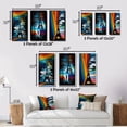 thumbnail image 4 of Designart "Contemporary Rainbow Eiffel Tower in Paris II" City Paris Framed Wall Art Set Of 3 - Multicolor Paris Frame Gallery Wall Set For Home Decor, 4 of 6