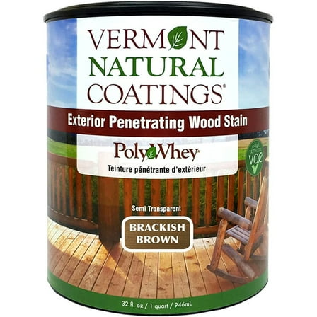 Vermont Natural Coatings PolyWhey Exterior Penetrating Stain Brackish Brown qt