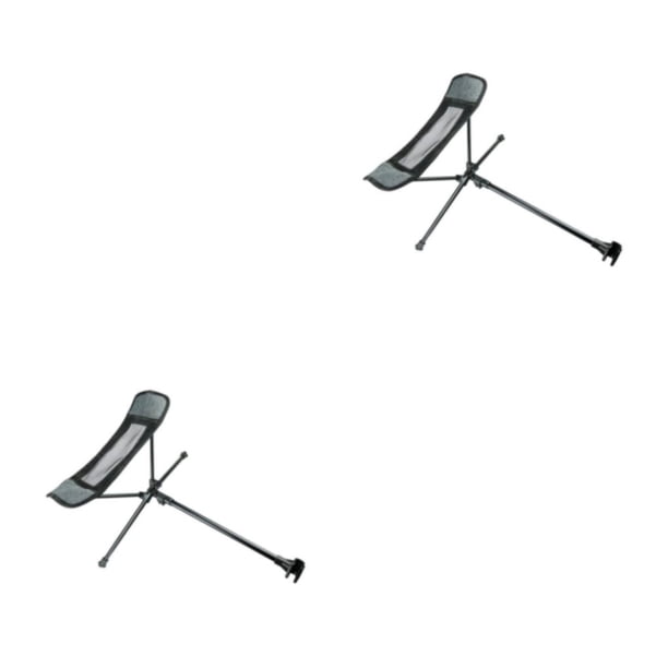 Advancent Silla plegable para exteriores, taburete de pierna de extensión retráctil para pies perezosos, sillas de banco plegables, Gris 2piezas