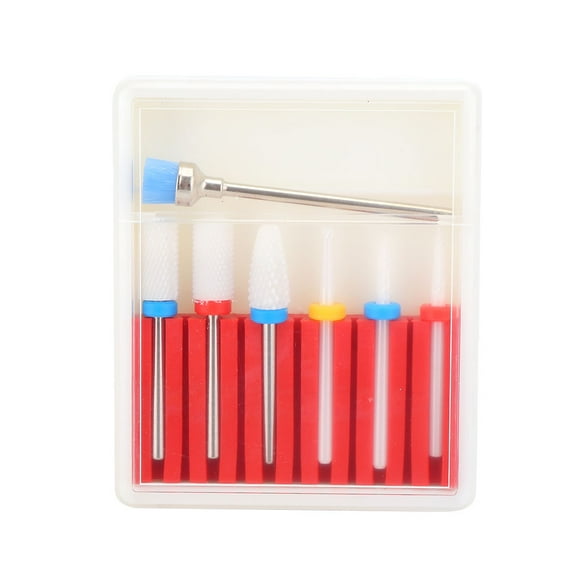 Broca de pedicura, 7 piezas/juego de brocas para uñas, diseño aerodinámico