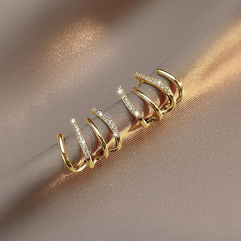 Four Claw Earrings four claw Earrings Minimalist Over ear Pierced Earrings