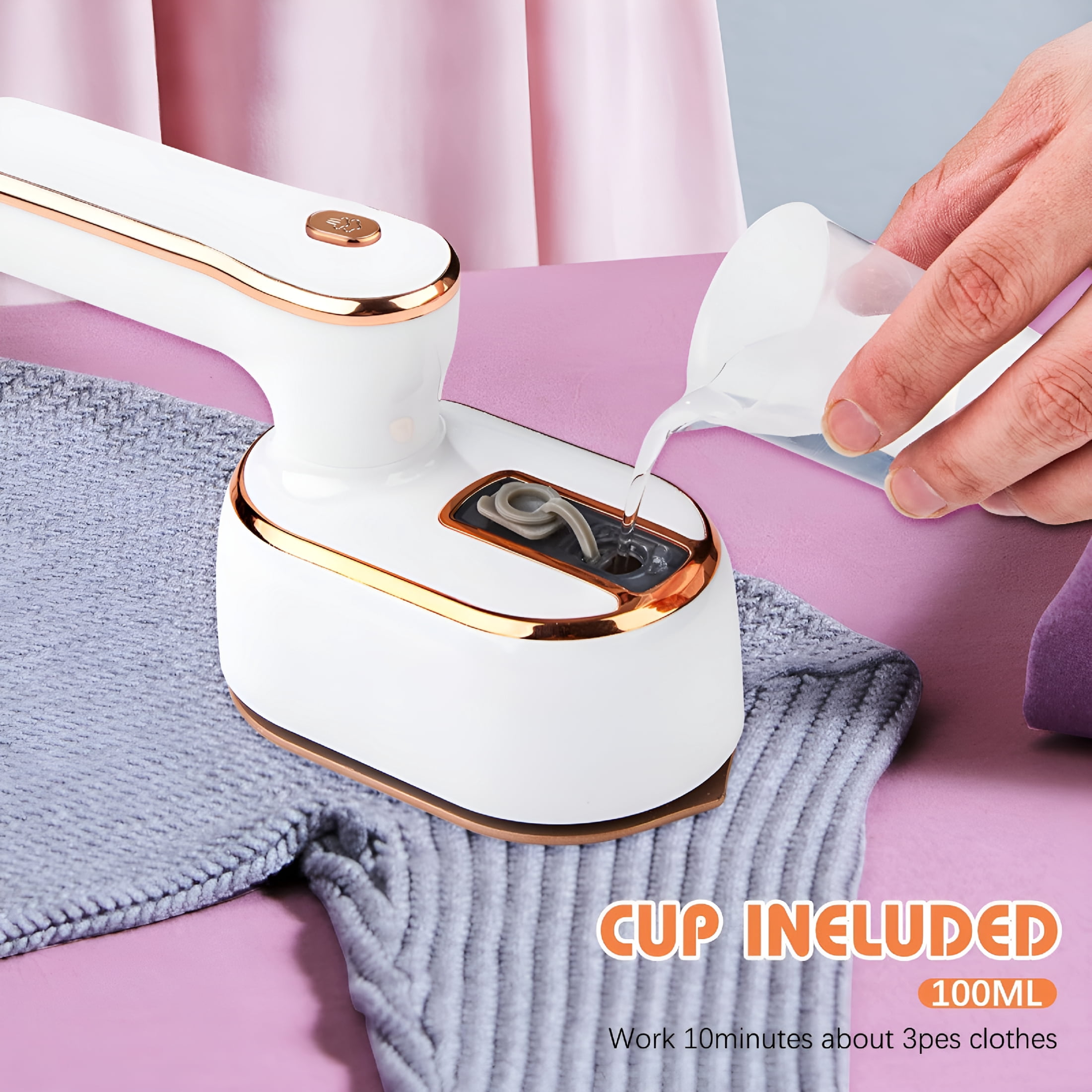 CURYMAY 2026 New Handheld Steam Iron & Garment Steamer 2-In-1: Compact Travel Essential for Wrinkle-Free Clothes | Lightweight & Portable Design for Travel,Home,Office Steam Press