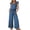 Blue, variant on Soyumi Jumpsuits for Women 2026 Summer Ruffle Sleeves Square Neck Rompers Drawstring Overalls with Pockets, Beige