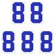 thumbnail image 1 of Termoadhesivo Número 8 Unique Bargains Calor Transferencia 8' Azul Único Número para Ropa Paquete de 5, 1 of 6