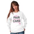 thumbnail image 3 of Grab Pair Show You Care Pink Ribbon Women Plus Size Crewneck Sweatshirt Brisco Brands 2X, 3 of 5