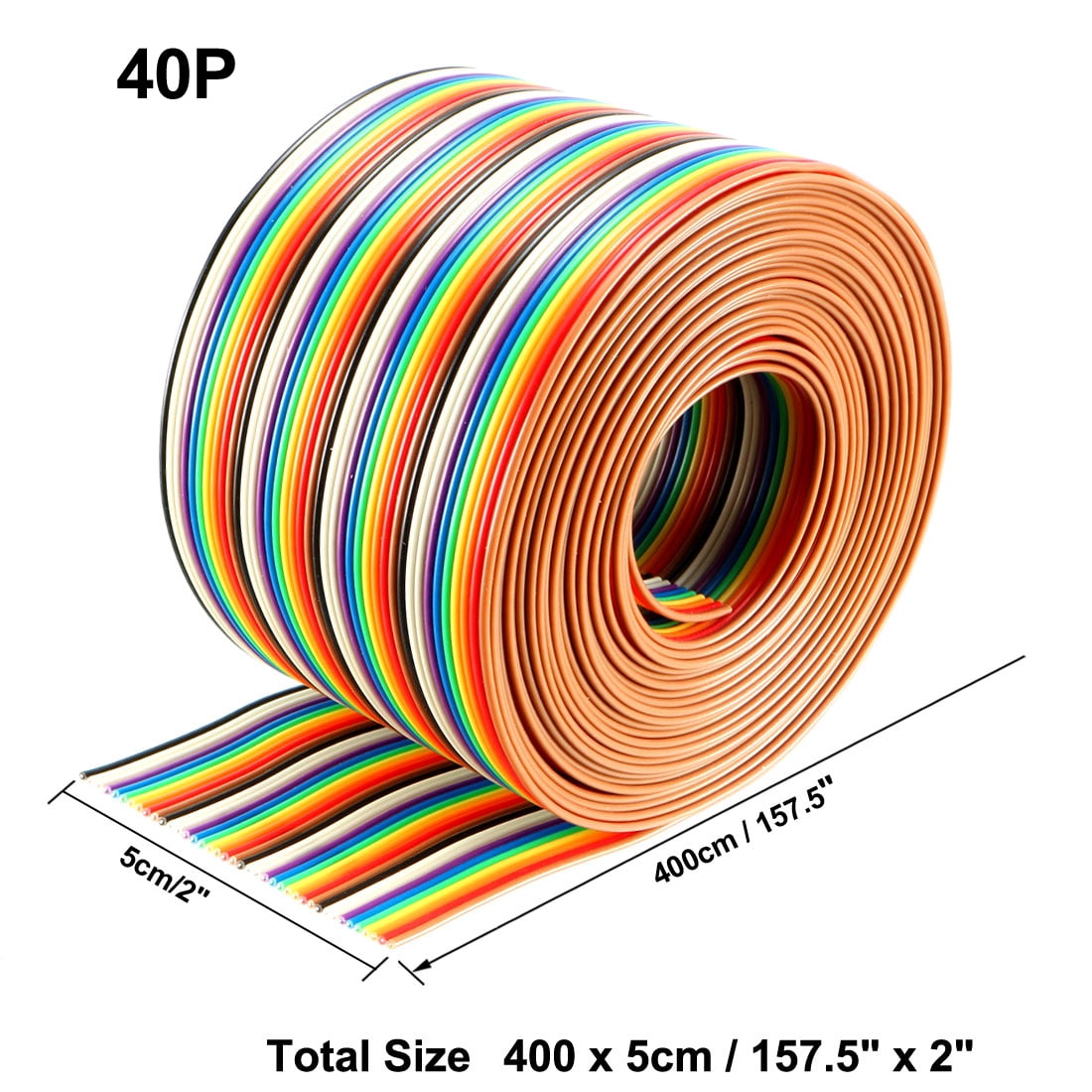 40P Jumper Wire 1.27mm Pitch Ribbon Cable Breadboard DIY 4 Meters Long
