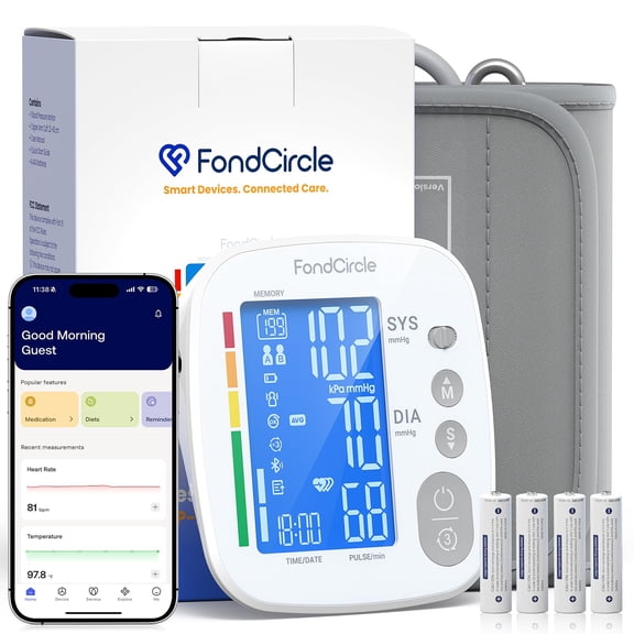 FondCircle Extra Large Cuff Upper Arm Blood Pressure Monitor for Home Use