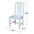thumbnail image 3 of International Concepts Seaside Solid Wood Chairs in White - Set of 2, 3 of 7