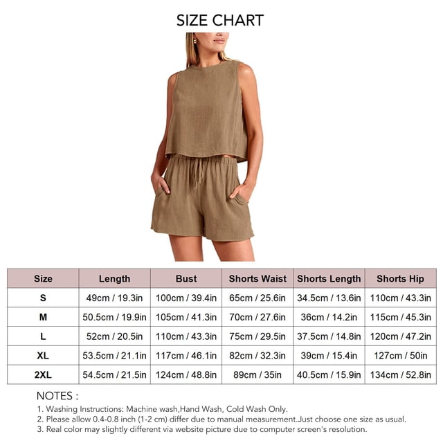 Conjunto de pantalones cortos de piezas, conjunto de pantalones cortos de pierna ancha de 2 piezas de verano para mujer, conjunto de camiseta sin mangas, uso conveniente