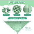 thumbnail image 3 of Dog Bandana Green Large 1PCS, Summer Spring Scarf for Boy and Girl, Durable Triangle Reversible Bibs Handkerchief for Puppy Pet, 3 of 6