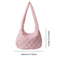 thumbnail image 4 of Bolso de hombro acolchado para mujer Bolso acolchado suave informal Bolso de compras de viaje (rosa), 4 of 8