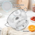 thumbnail image 3 of ACDANC 304 Stainless Steel Colander,Micro-Perforated 3-Quart Strainer with Base,Dishwasher Safe. Great for Pasta,Noodles,Vegetables & Fruits, 3 of 7