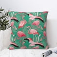 thumbnail image 6 of Rateoe Tropical Flamingo Pattern Throw Pillow Cover Premium Pillow Stuffer Sham Square for Decorative Cushion Bed Couch Sofa(Pillow insert not included), 6 of 8