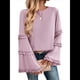 thumbnail image 2 of Blusas de Larga Acampanadas y Holgadas para Mujer, Otoño e Invierno 2025, Temperamentales, para Mujer Rosa S, 2 of 10