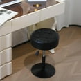 thumbnail image 5 of Adjustable Black Vanity Stool, Swivel Vanity Chair for Makeup Room, Small Stool Chair for Vanity Bathroom Living Room, Round Ottoman Makeup Chair, PU Leather, 5 of 15