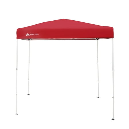 Ozark Trail 4' x 6' Instant Canopy Outdoor Shade Shelter, Brilliant Red
