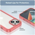 thumbnail image 3 of Allytech for iPhone 15 Plus Case, Clear Back Cover Hard Shell Rugged Hybrid Shockproof Cell Phone Case for Apple iPhone 15 Plus, Red, 3 of 8
