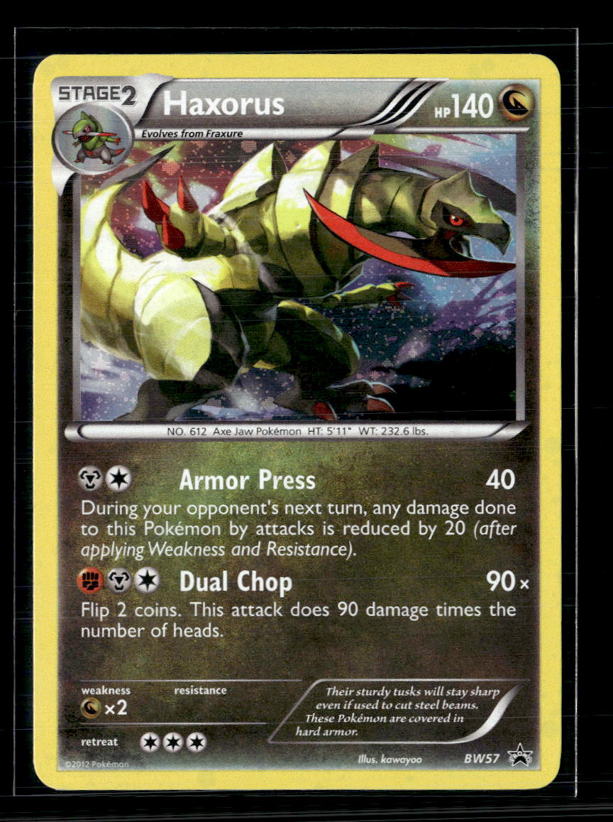 2011 Black & White Haxorus Holo Black Star Promo #BW57
